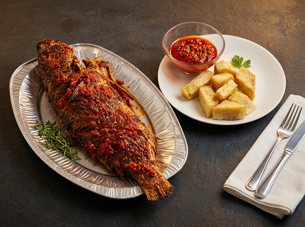 Gold package — grilled fish meal